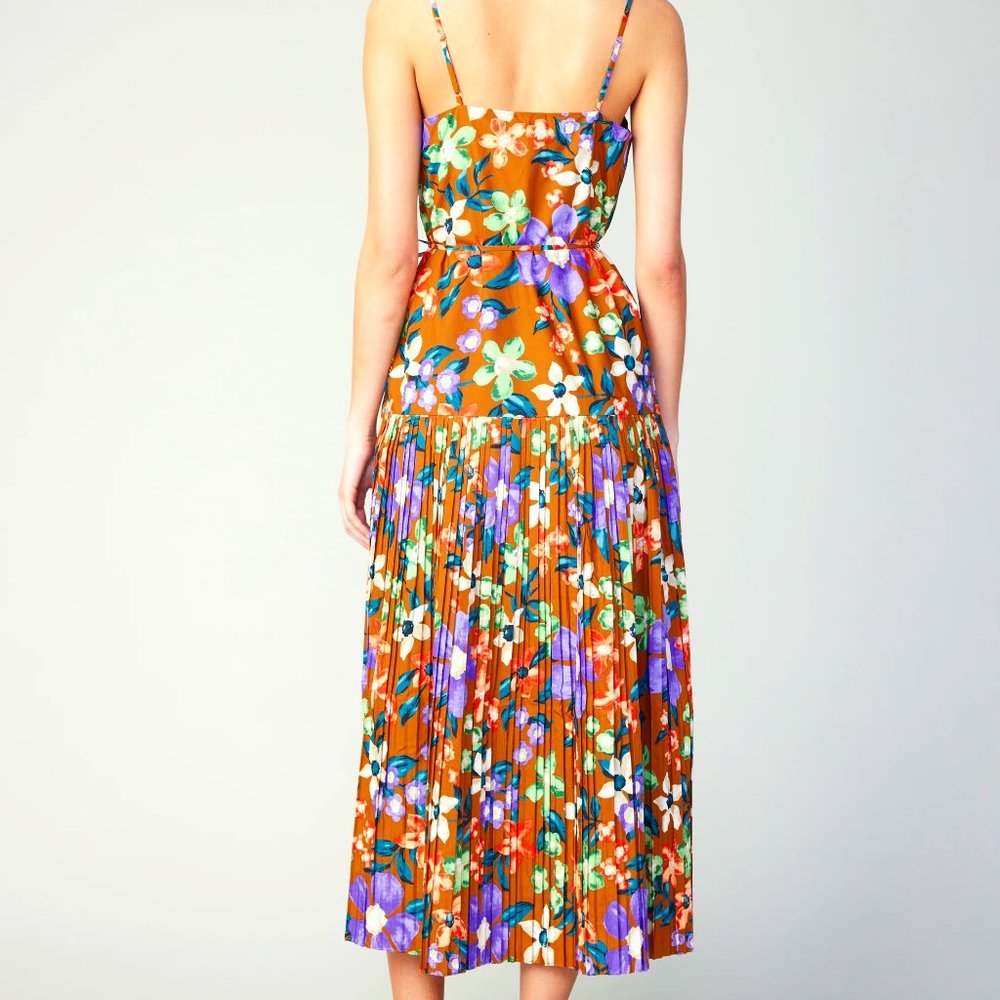 Current Air Floral Pleated Skirt Maxi Dress Size S NWT - Picture 3 of 14